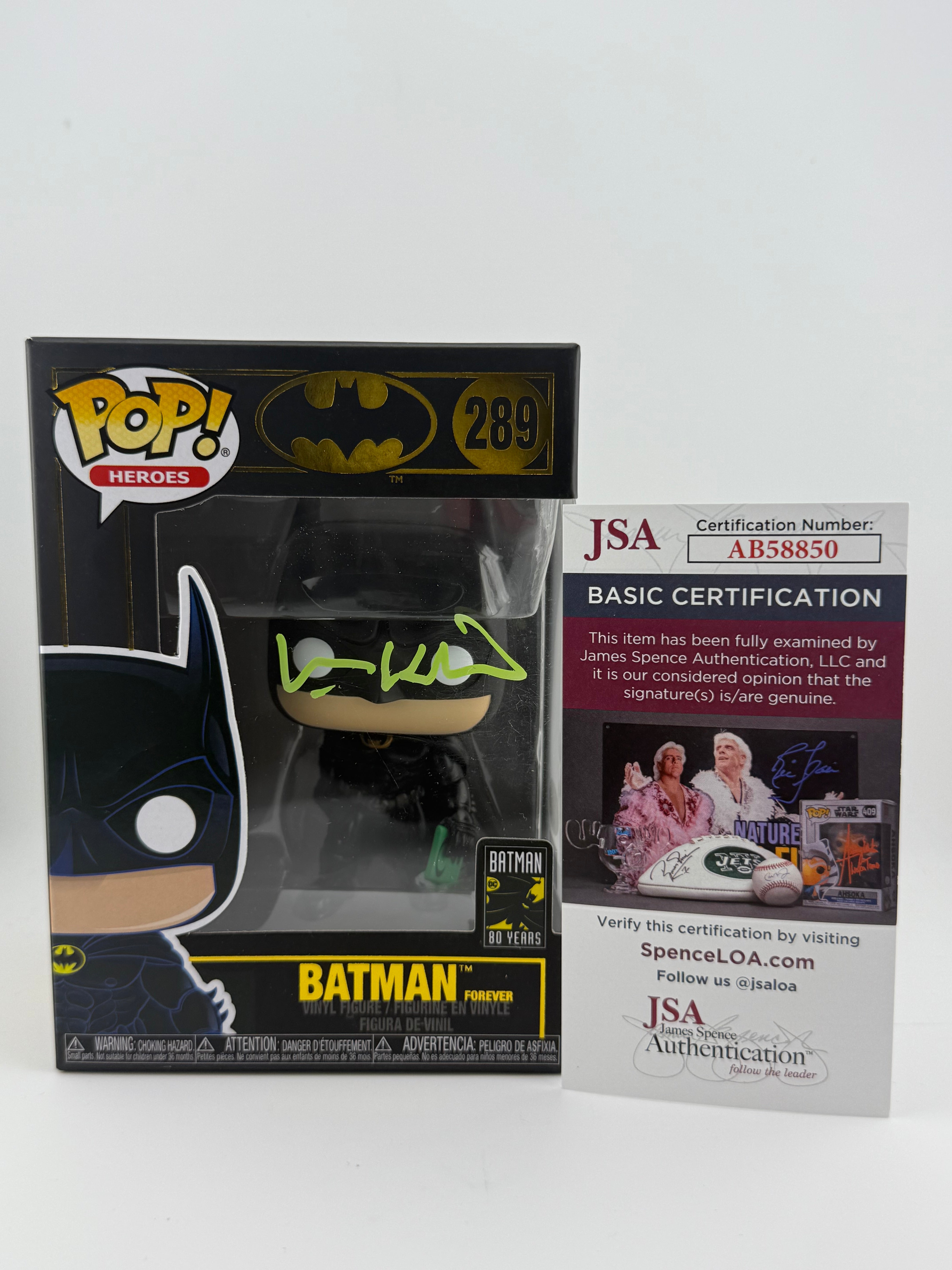Funko POP! SIGNED BATMAN 289 80 YEARS EDITION (VAL KILMER) + JSA
