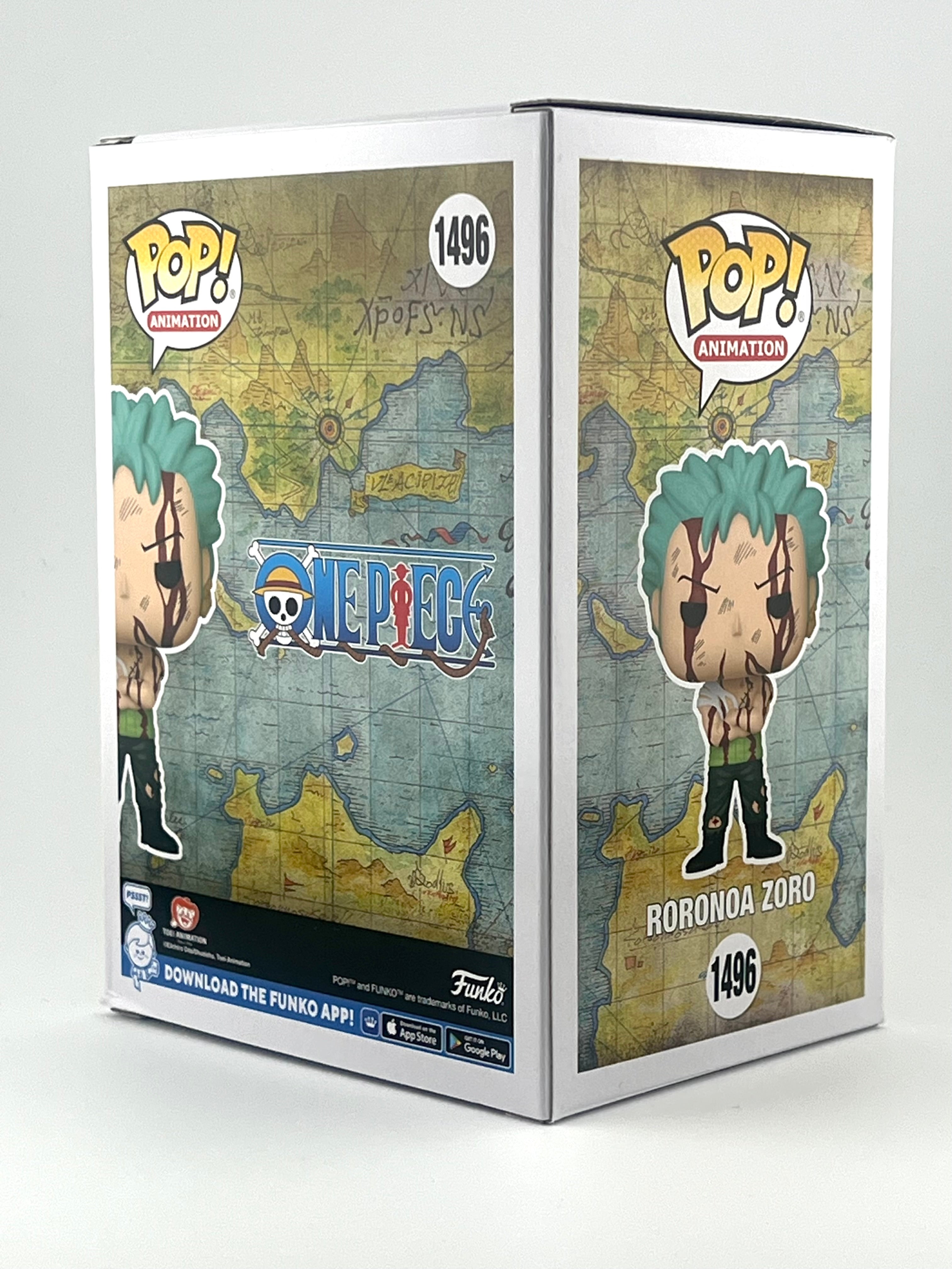 FUNKO POP! RORONOA ZORO 1496 CCXP EXCLUSIVE JVA & ENGLISH SIGNED