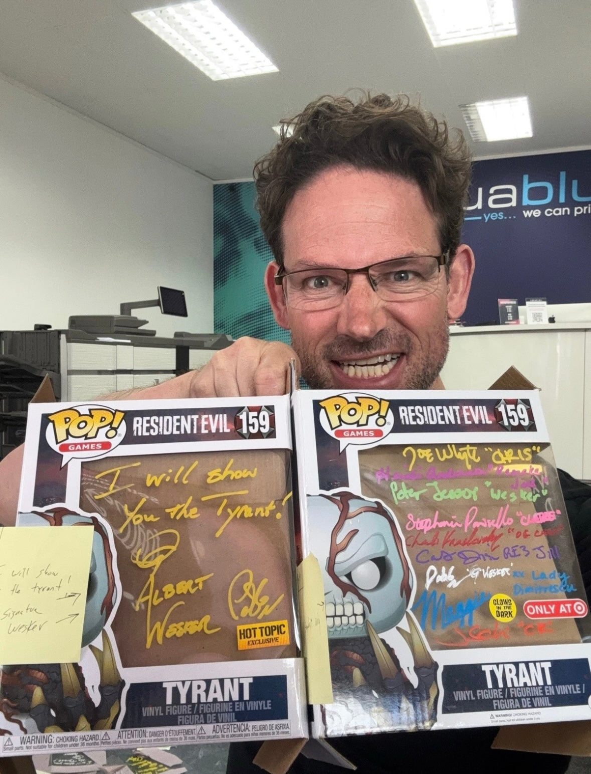Rare Tyrant Funko Pop Signed by Pablo Kuntz Wesker VA OG Resident Evil RE