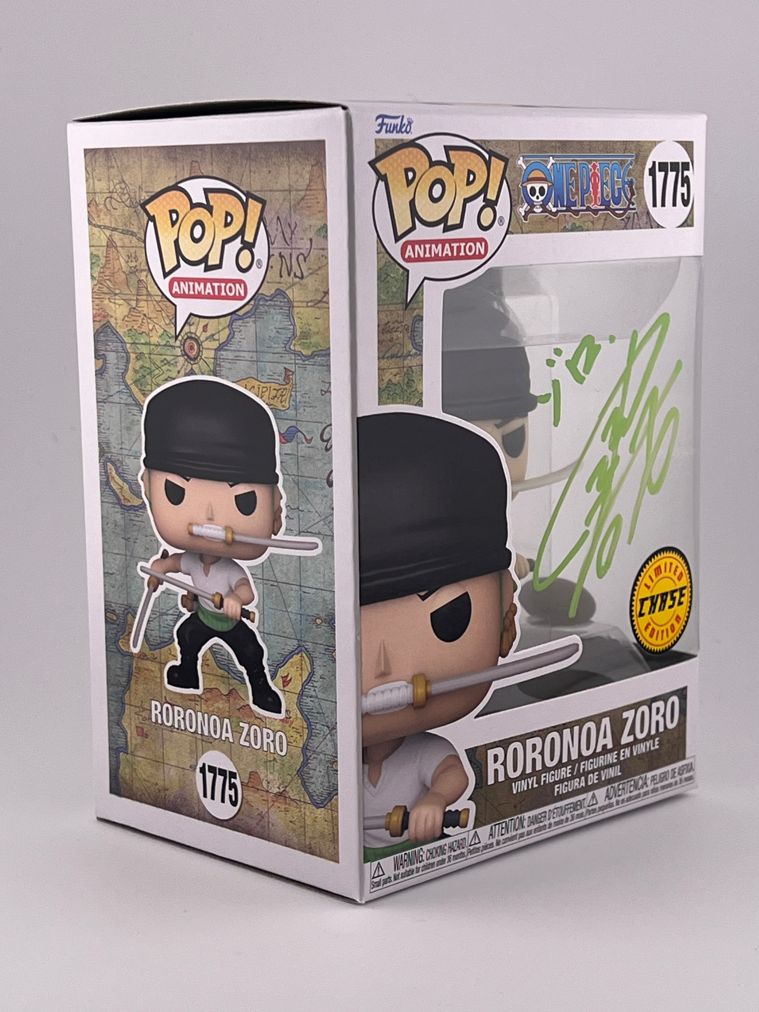 FUNKO POP! RORONOA ZORO 1775 CHASE JVA SIGNED