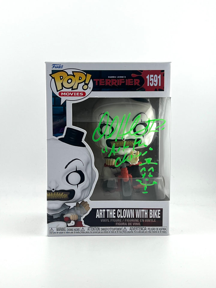 Funko Pop! Art the clown with bike 1591 Autographed by David Howard Thornton JSA authenticated