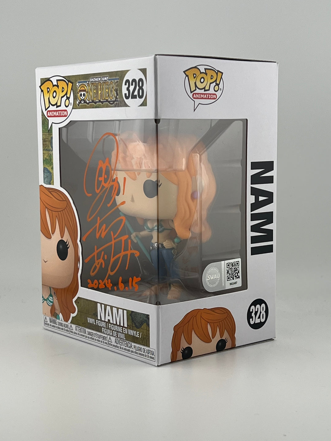 Funko Pop! Nami 328 Autographed by JVA Akemi Okamura SWAU Authenticated