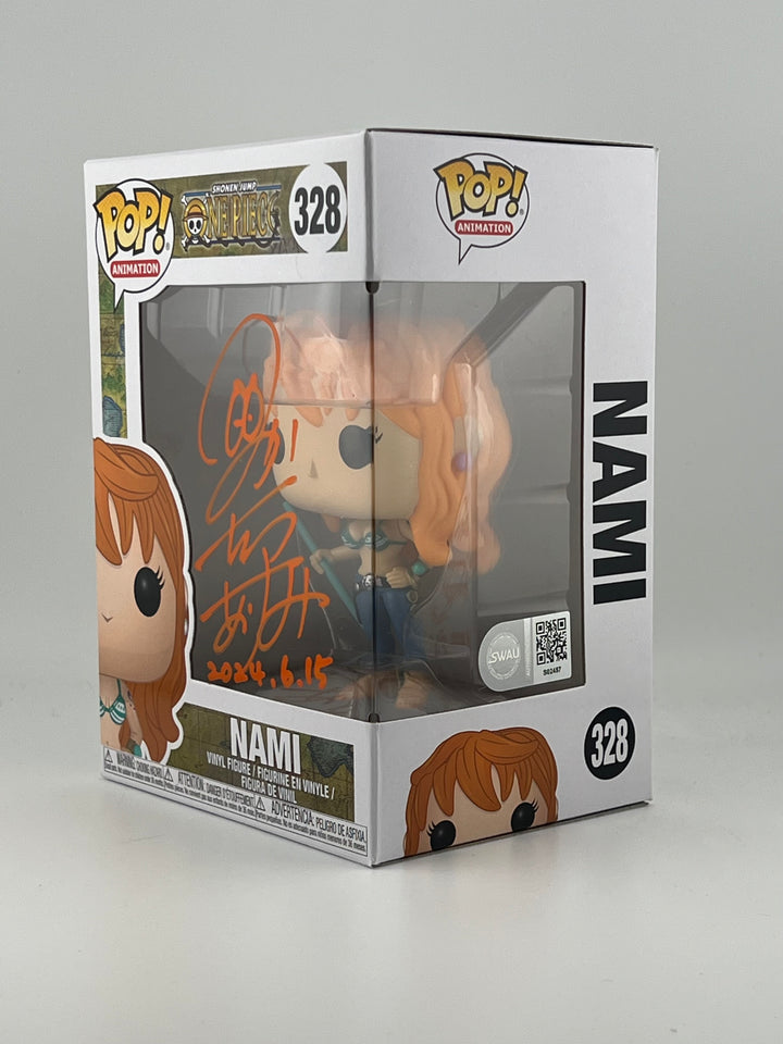 Funko Pop! Nami 328 Autographed by JVA Akemi Okamura SWAU Authenticated