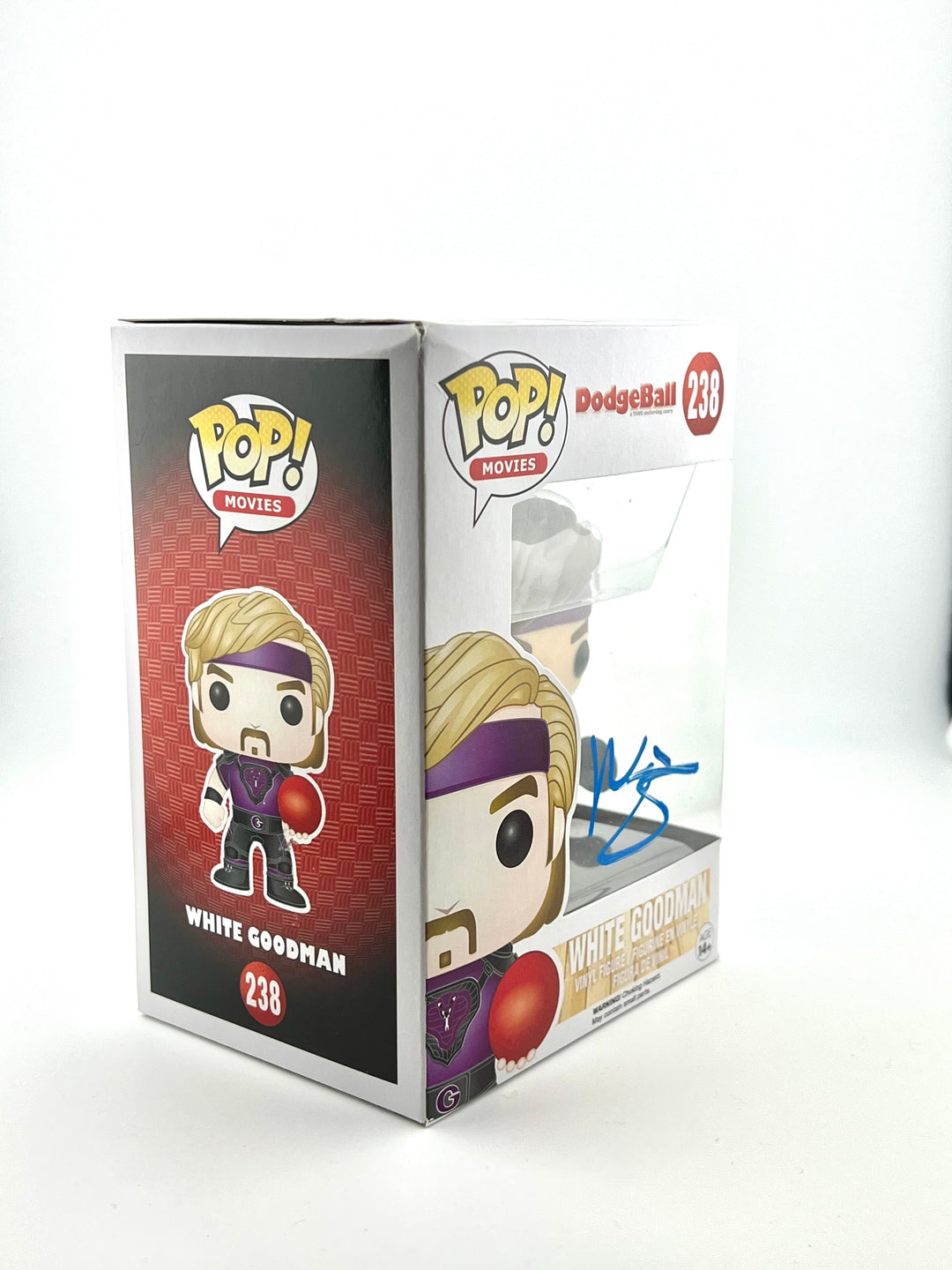 Funko Pop! White Goodman 238 - Autographed By Ben Stiller (Beckett Certified)