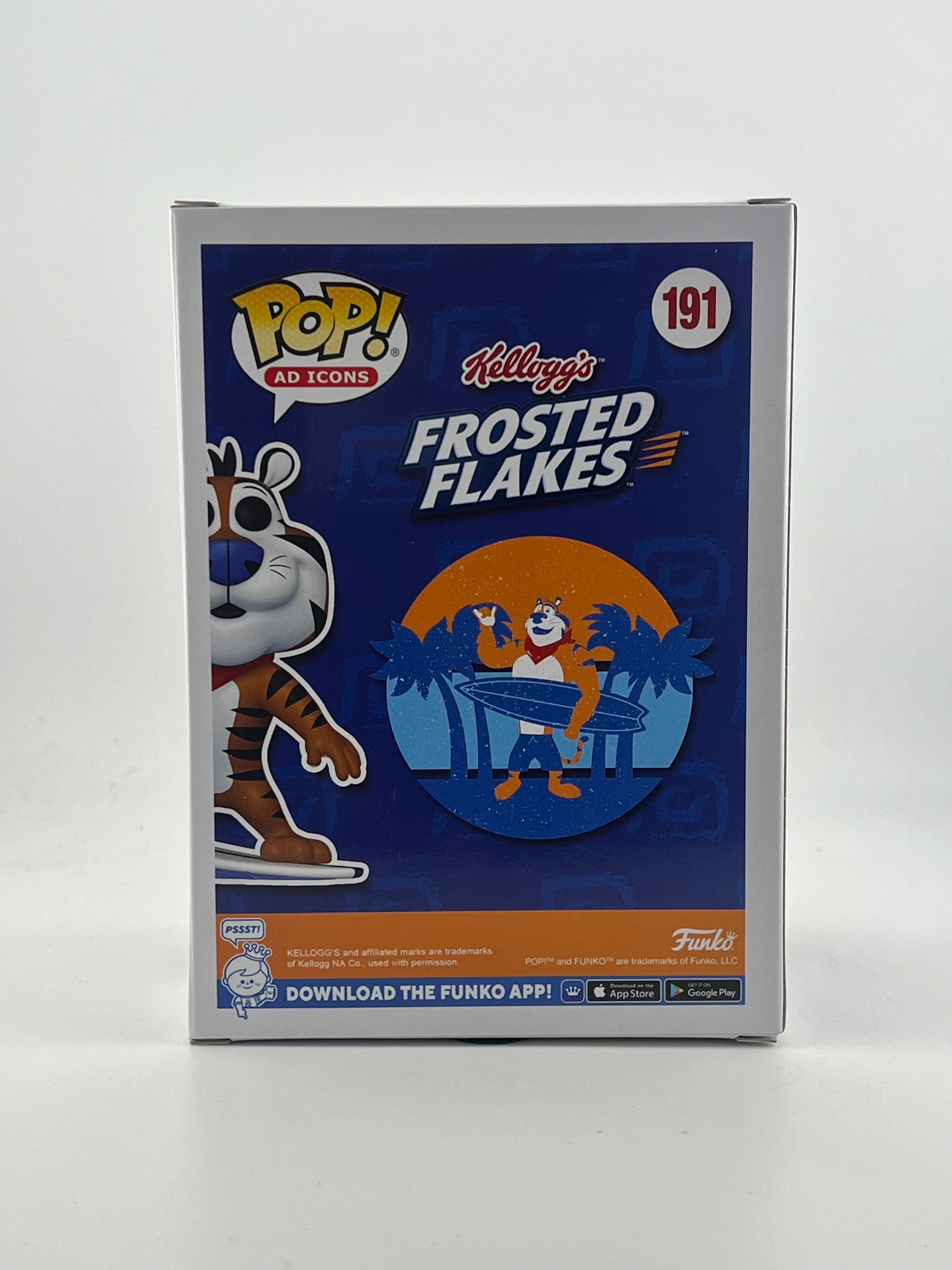 Funko Pop! TONY THE TIGER SURFING 191 FLOCKED 2023 SAND DIEGO COMIC CON EXCLUSIVE
