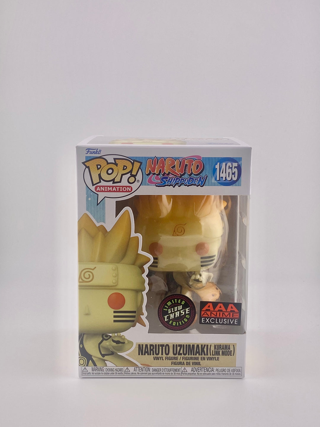 Funko Pop! Naruto Uzumaki Kurama Link Mode 1465-(Glow Chase)(AAA Exclusive)