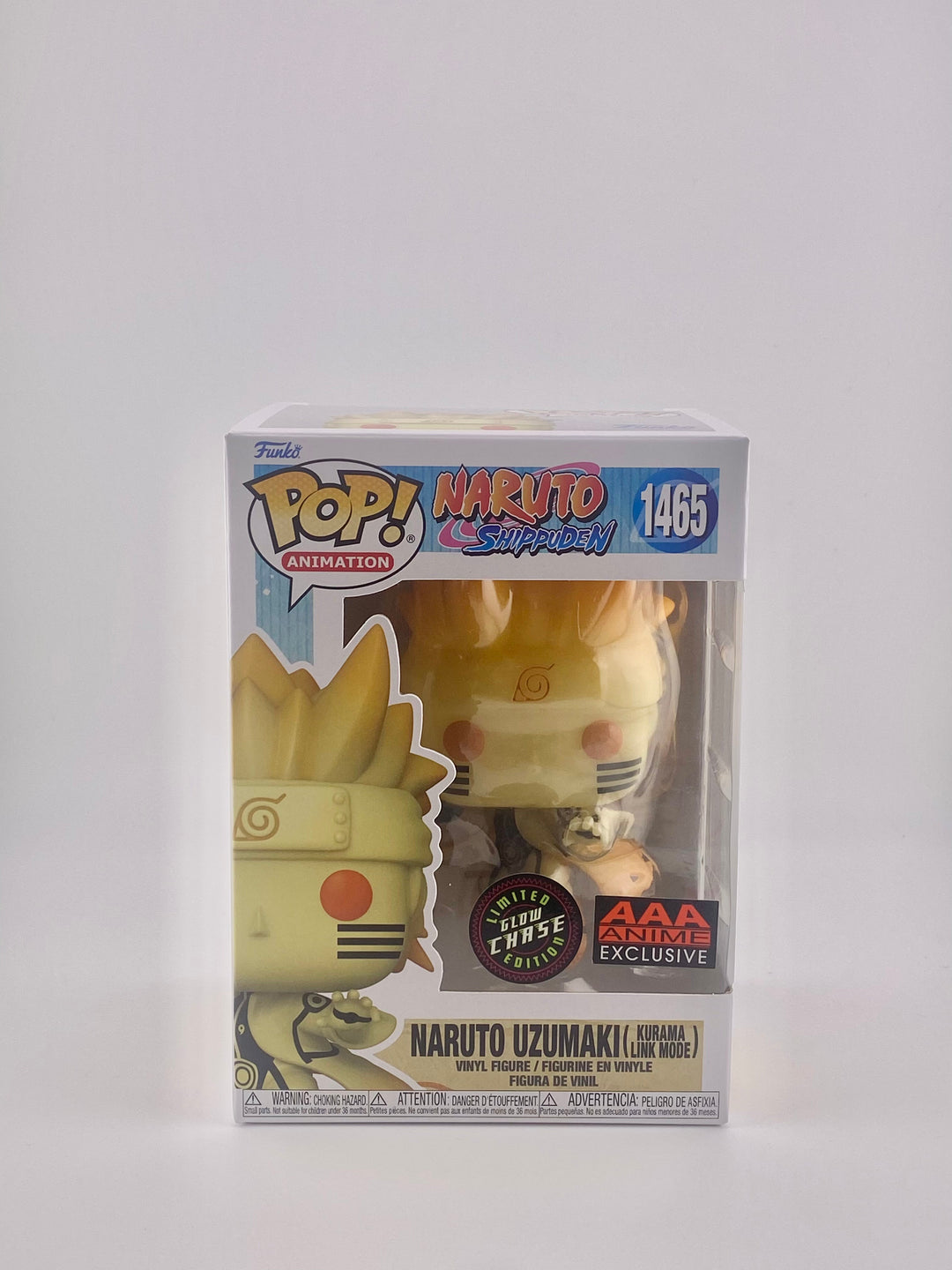 Funko Pop! Naruto Uzumaki Kurama Link Mode 1465-(Glow Chase)(AAA Exclusive)