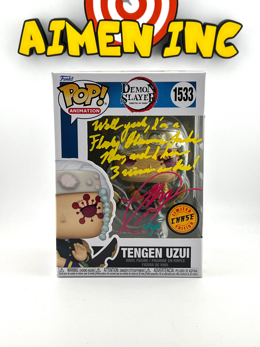 Tengen Uzui 1533 Chase - Autographed By Ray Chase + Certification - Demon Slayer - Funko Pop!