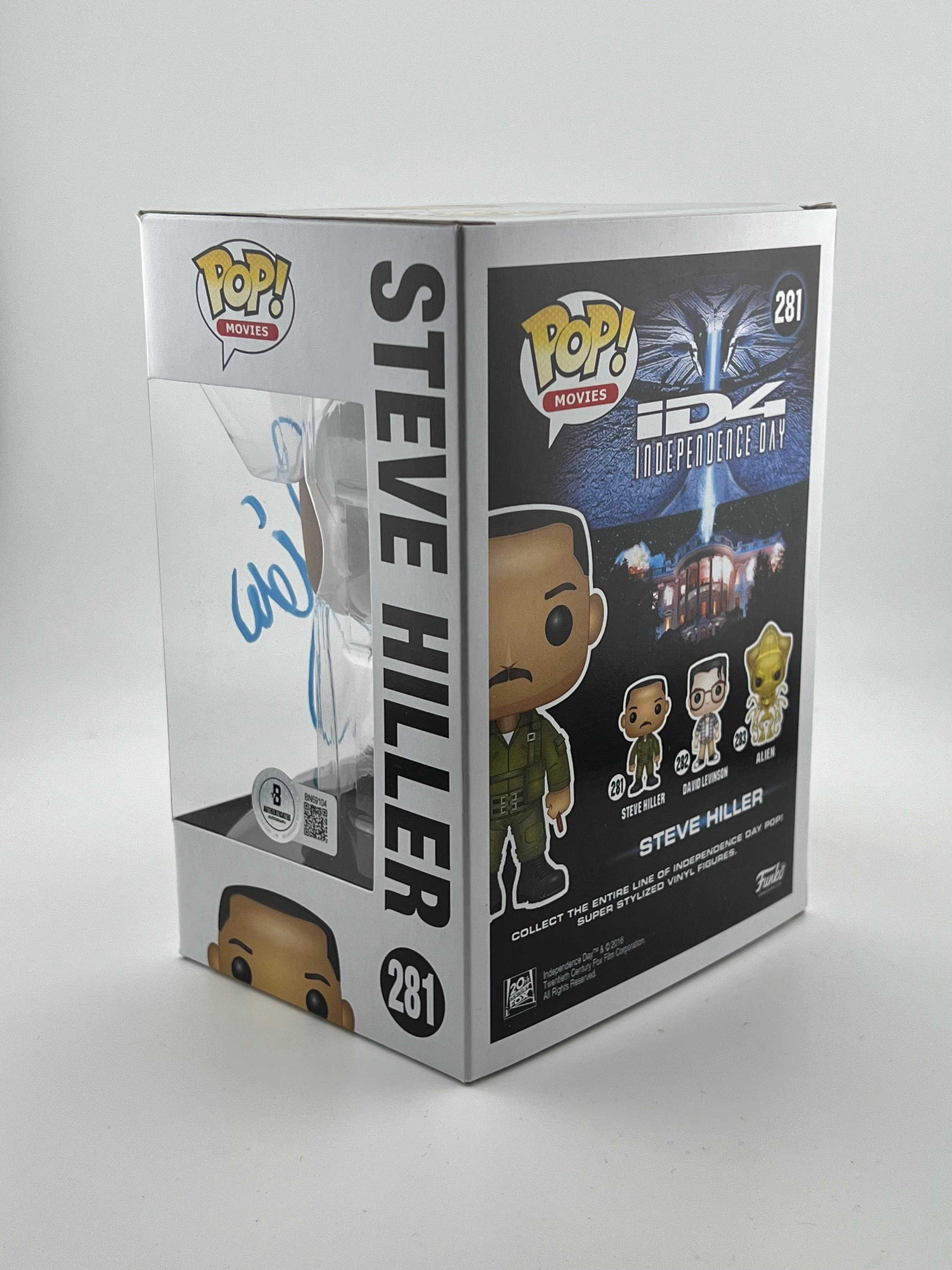 Will Smith Signed - STEVE HILLER 281 Funko Pop! - Independence Day + Beckett Certification