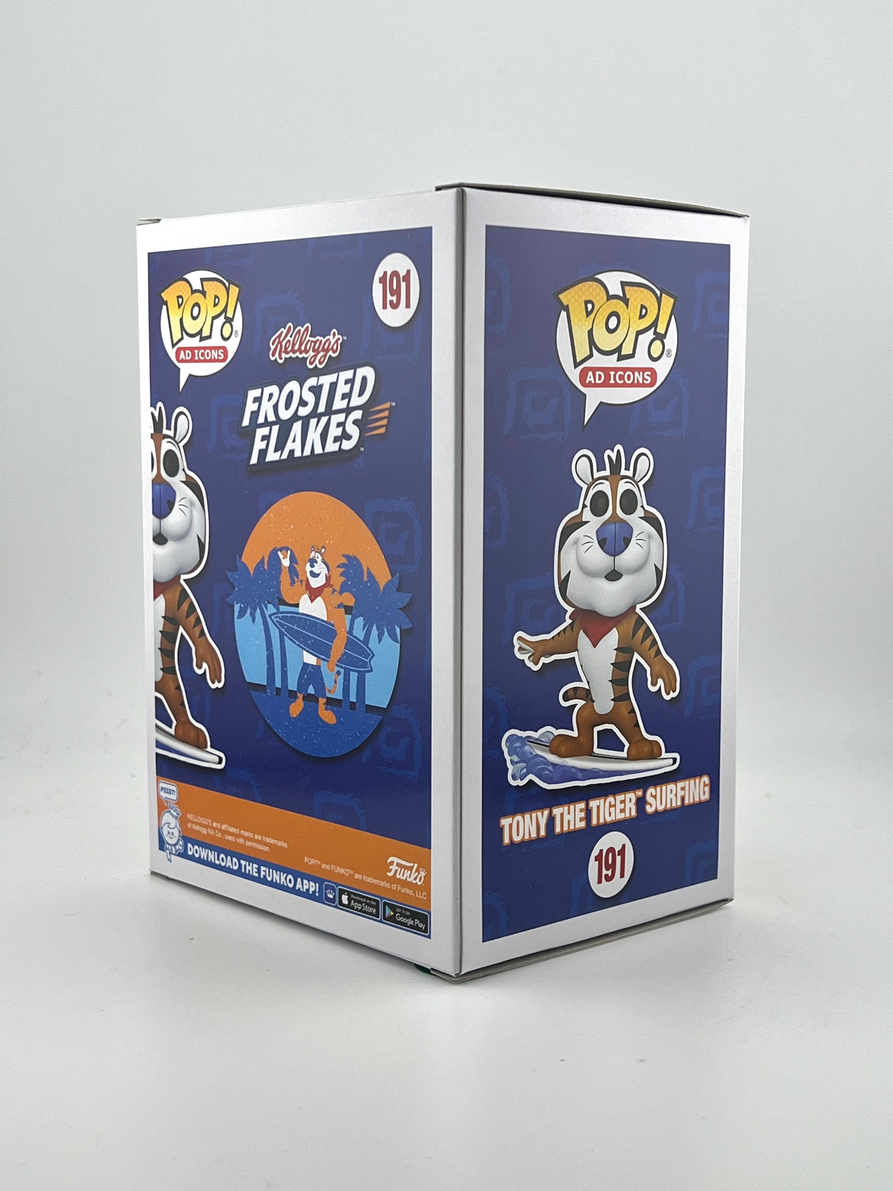 Funko Pop! TONY THE TIGER SURFING 191 FLOCKED 2023 SAND DIEGO COMIC CON EXCLUSIVE