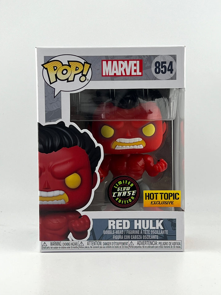 Funko Pop! Red Hulk 854 GITD Chase Hot Topic Exclusive