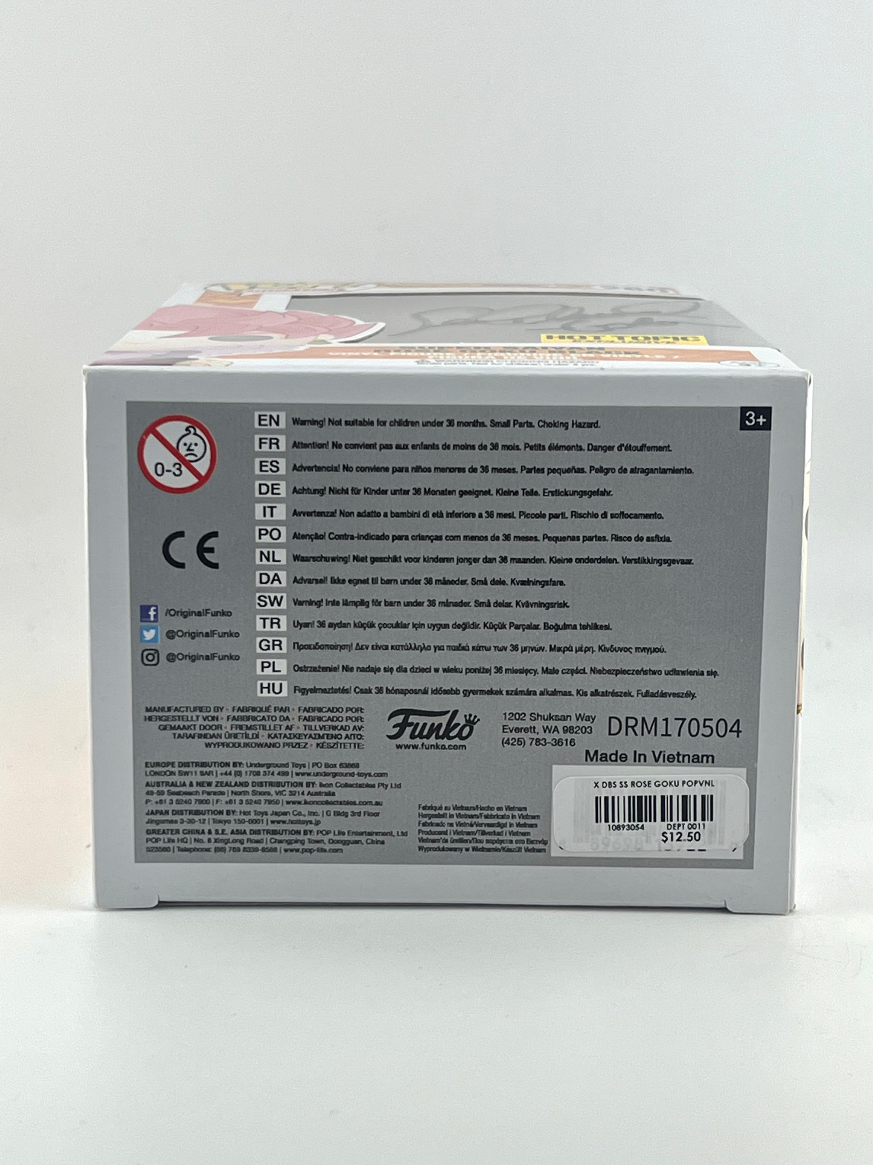 Funko Pop! SUPER SAIYAN ROSE GOKU BLACK 260 HOT TOPIC AUTO