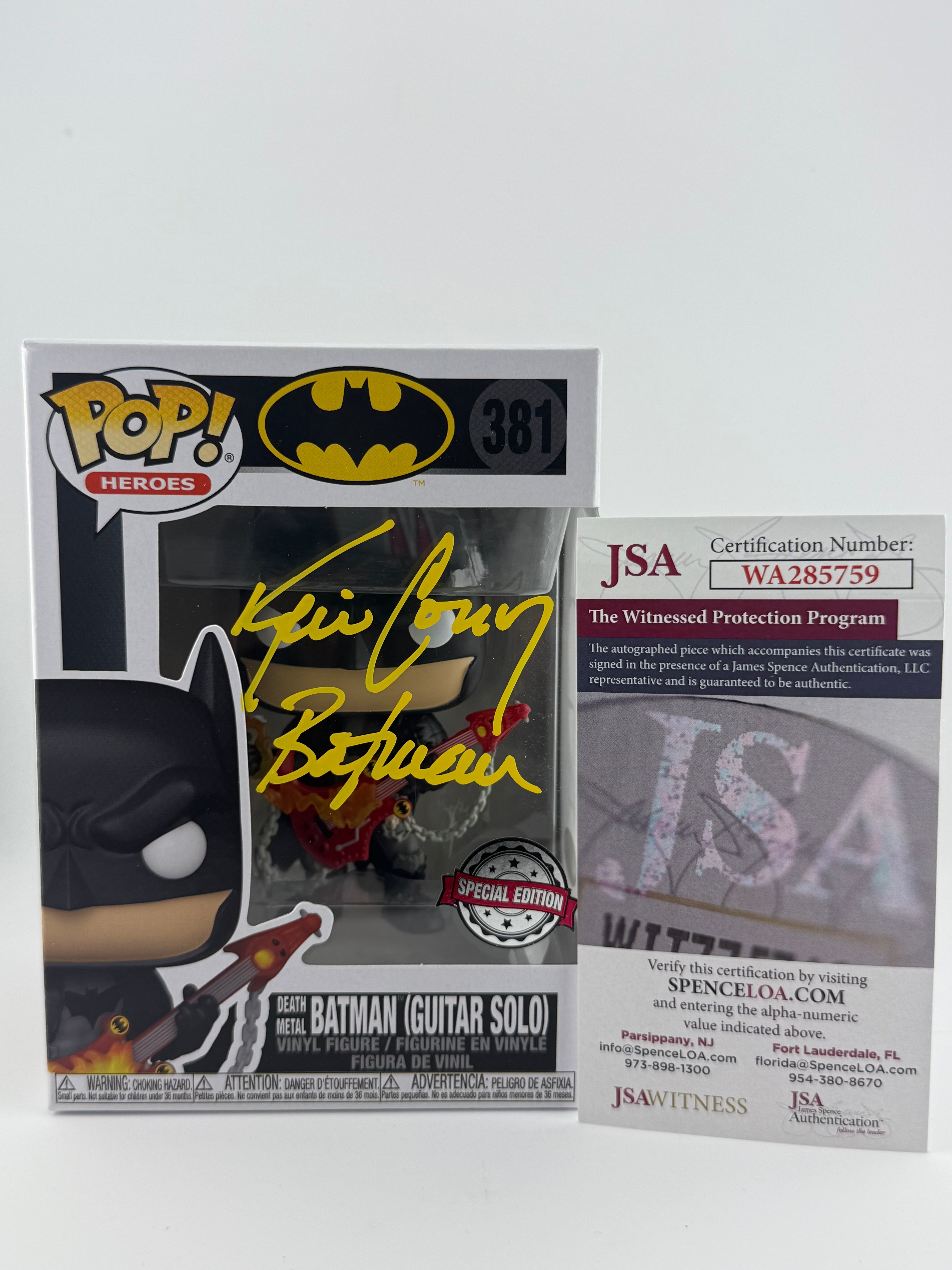 Funko POP! SIGNED DEATH METAL BATMAN (GUITAR SOLO) 381 SE (KEVIN CONROY) + JSE