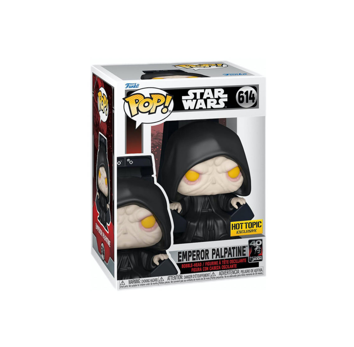 Funko Pop!- EMPEROR PALPATINE 614 HOT TOPIC EXCLUSIVE