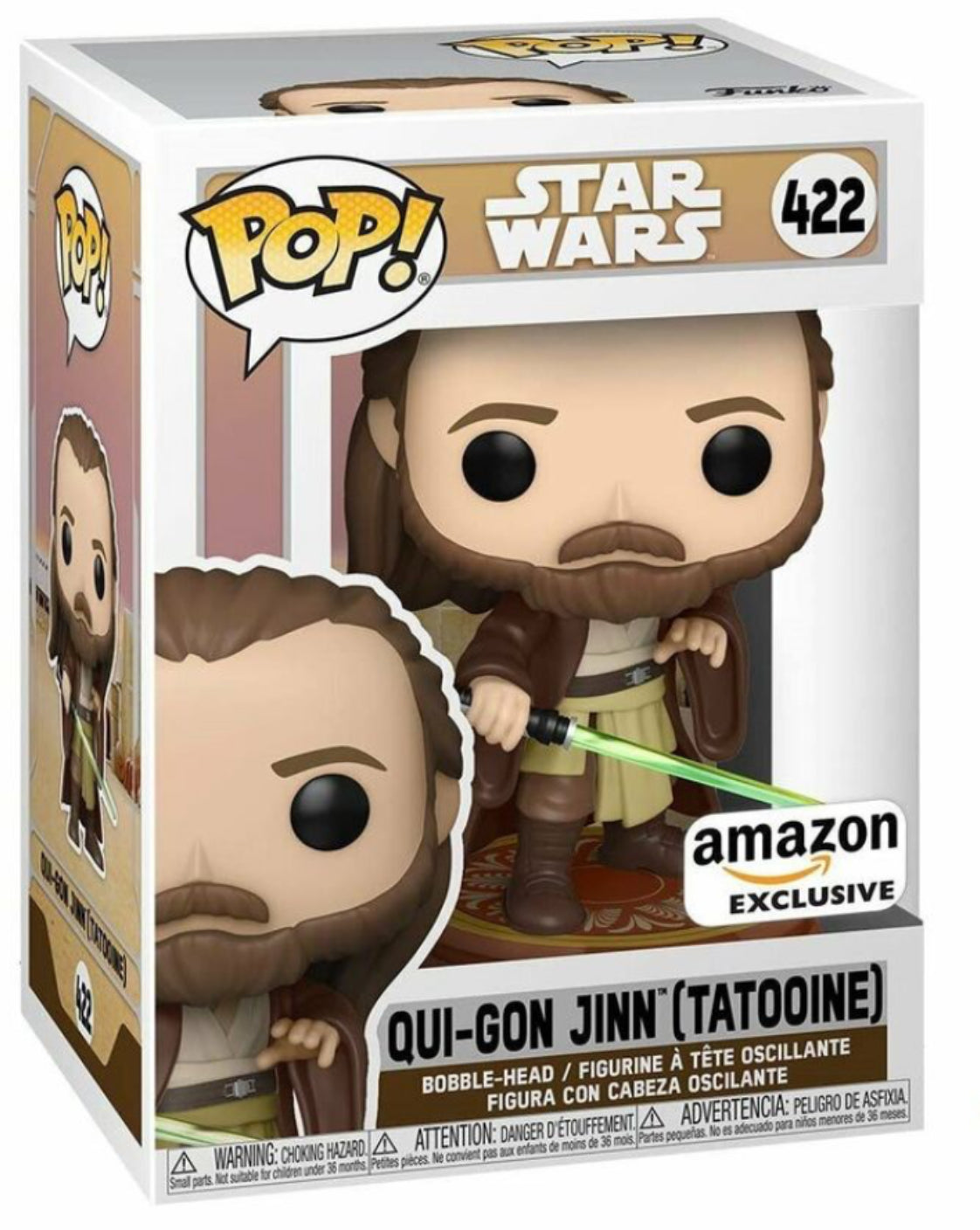 Funko Pop! QUI-GON JINN (TATOOINE) 422 AMAZON EXCLUSIVE