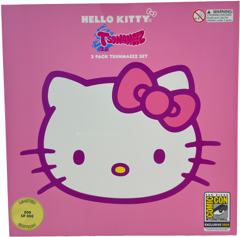 2025 SDCC Exclusive Sanrio Hello Kitty “Hello Kitty” Tsunameez 3‑Pack Set