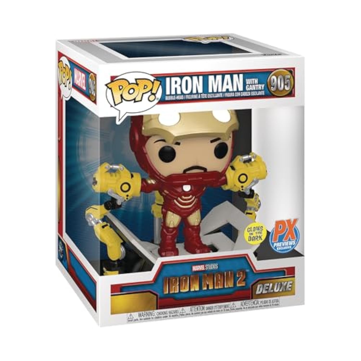 FUNKO POP! IRON MAN WITH GANTRY 905 PX EXCLUSIVE GLOW IN THE DARK