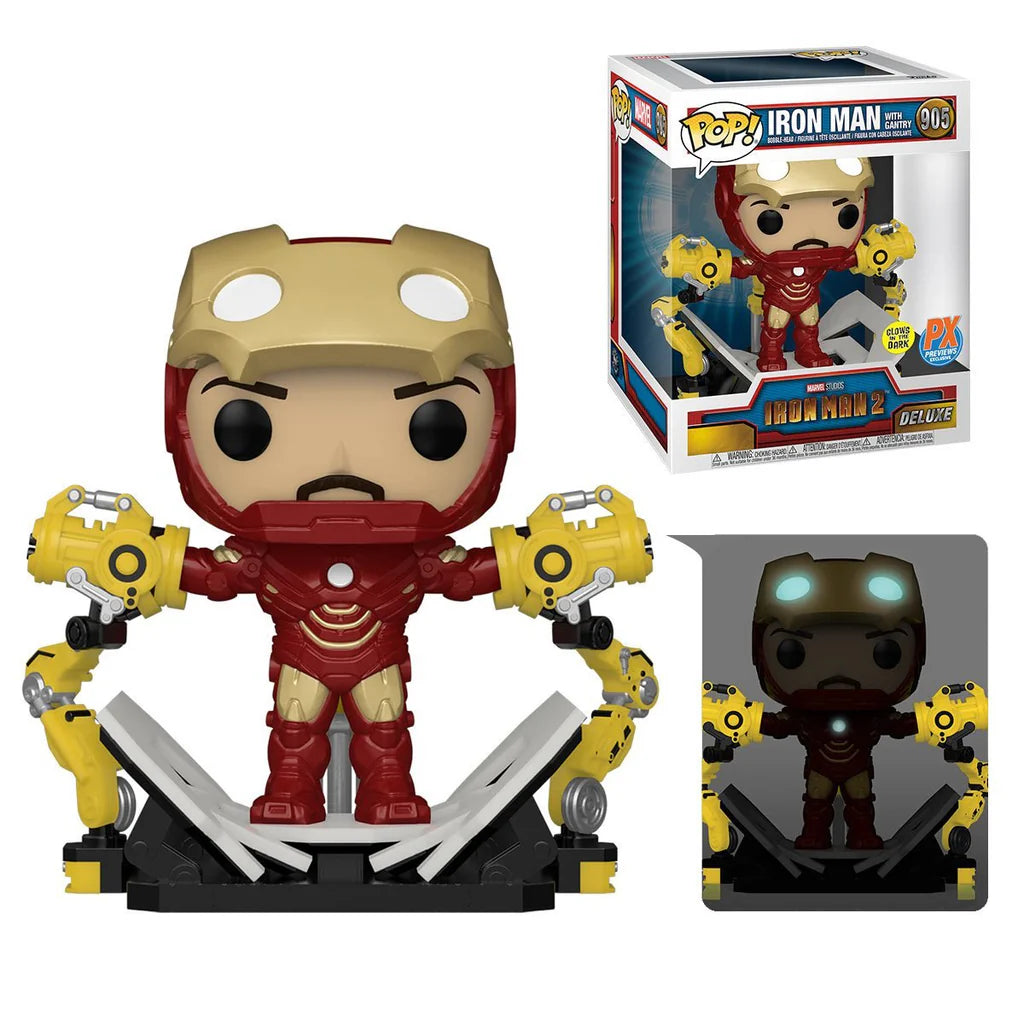 FUNKO POP! IRON MAN WITH GANTRY 905 PX EXCLUSIVE GLOW IN THE DARK
