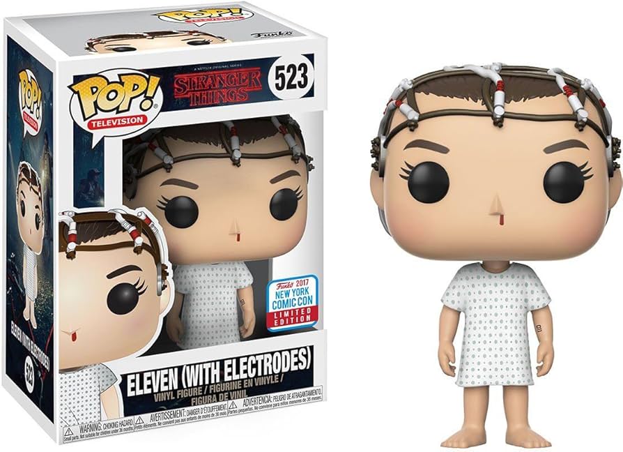 Funko Pop! -  ELEVEN (WITH ELECTRODES) 523 FALL SHARED STICKER