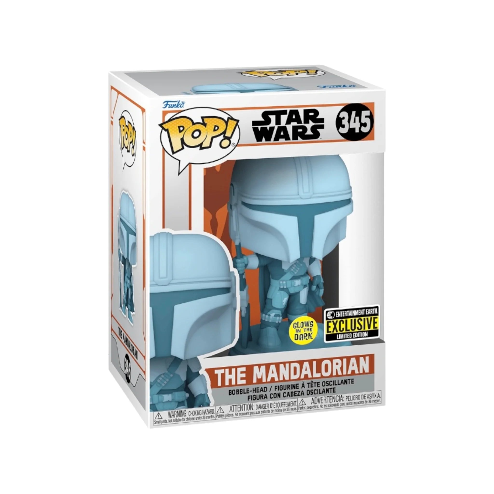 Funko Pop! - THE MANDALORIAN 345 GITD ENTERTAINMENT EXCLUSIVE