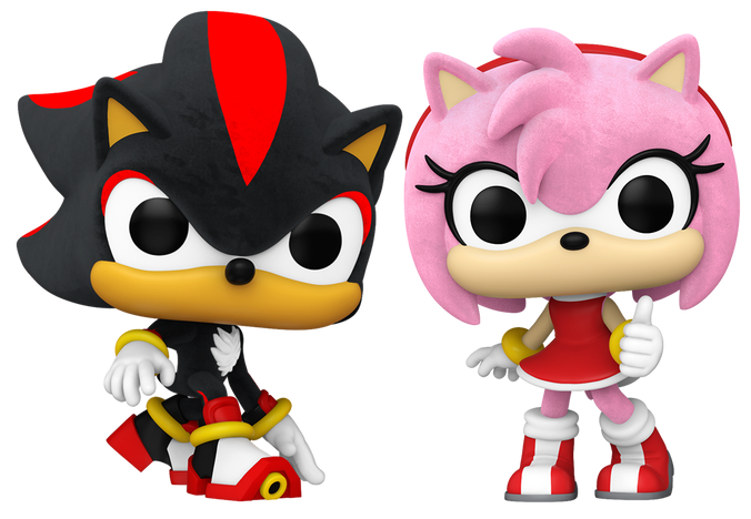 Funko Pop! - SHADOW & AMY 2-PACK FLOCKED TARGET-CON  EXCLUSIVE
