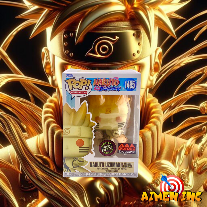 Funko Pop! Naruto Uzumaki Kurama Link Mode 1465-(Glow Chase)(AAA Exclusive)