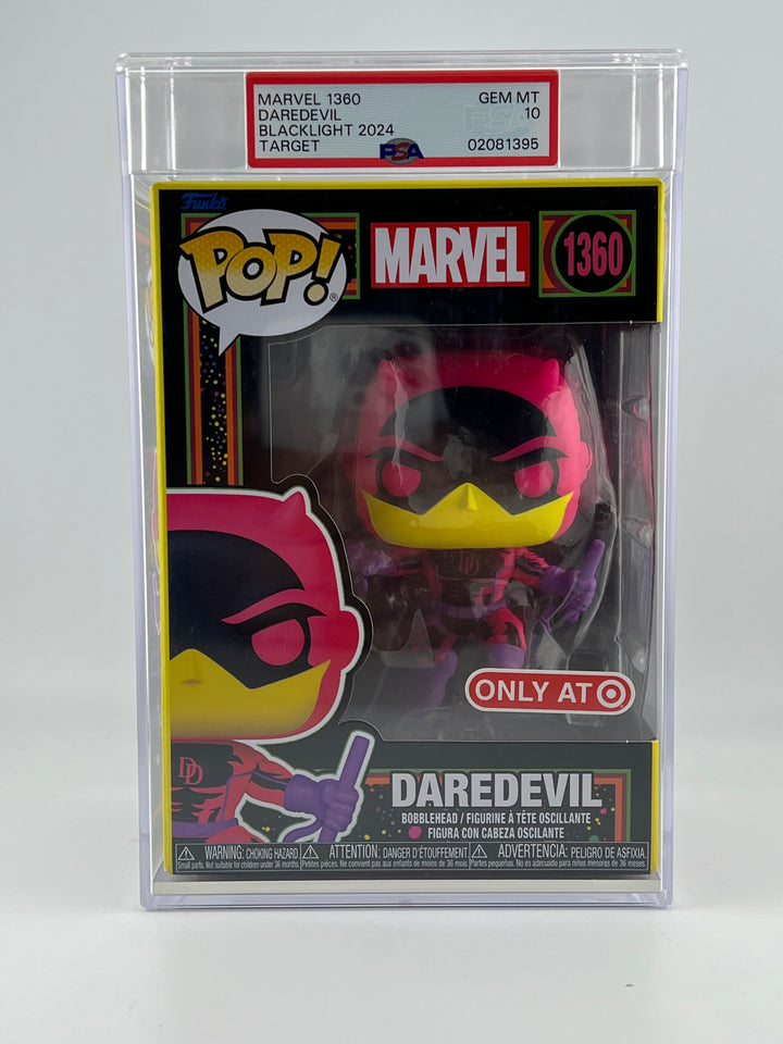 Funko Pop! Daredevil 1360 Blacklight - PSA GEM MT 10