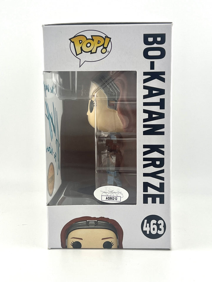 Bo-Katan Kryze Funko Pop Chase Edition Signed by Katee Sackhoff with Quote and JSA