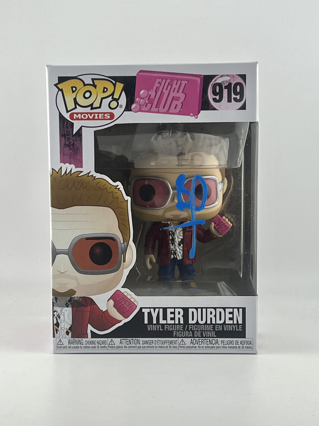 Signed Funko Pop! Tyler Durden #919 - Fight Club | Signed by Brad Pitt | Beckett Authenticated