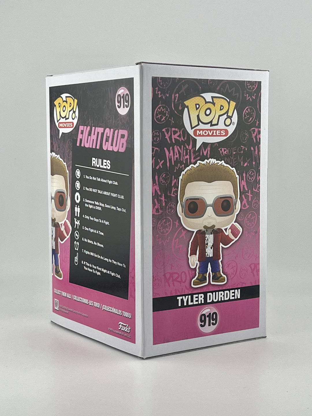 Signed Funko Pop! Tyler Durden #919 - Fight Club | Signed by Brad Pitt | Beckett Authenticated