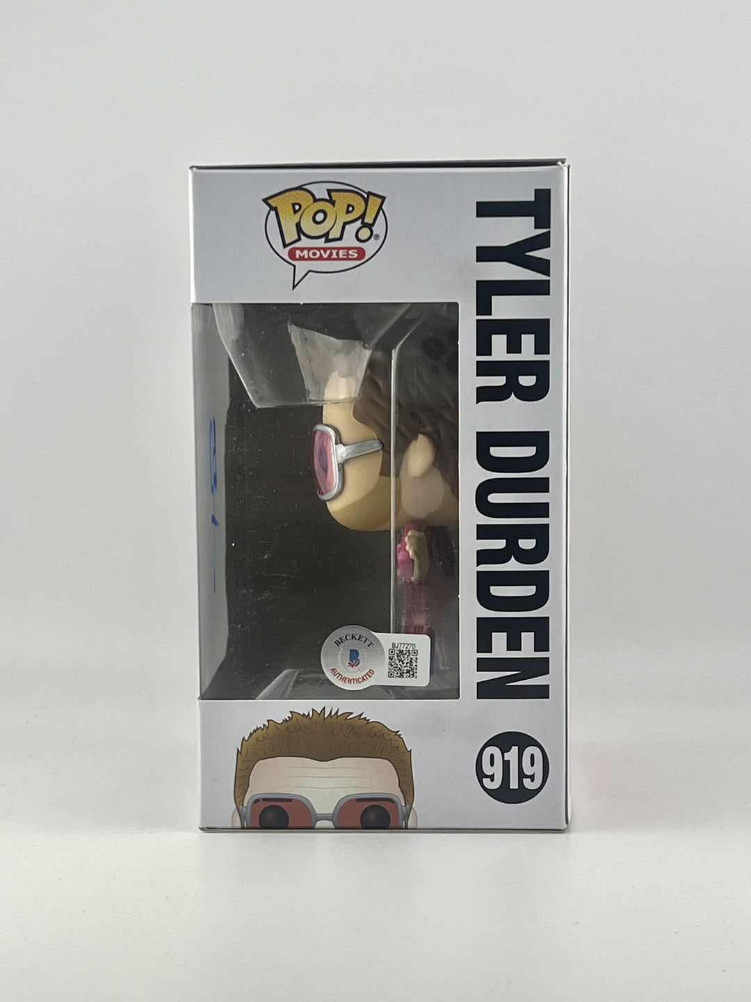 Signed Funko Pop! Tyler Durden #919 - Fight Club | Signed by Brad Pitt | Beckett Authenticated