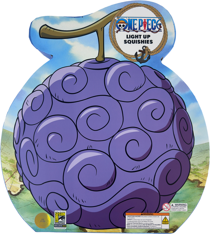 2025 SDCC Exclusive Toei Animation “One Piece” Devil Fruit 11‑Pack Light‑Up Squishy Figures