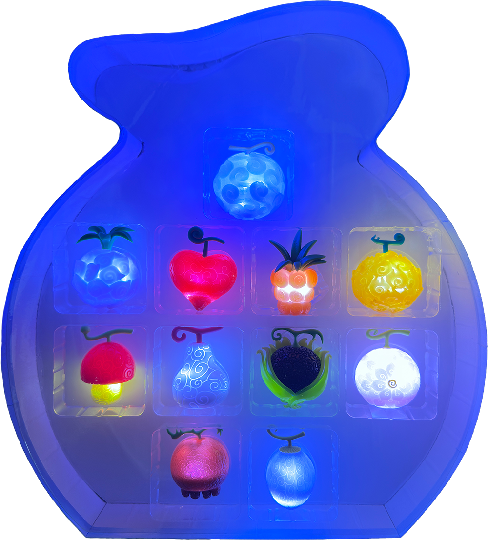2025 SDCC Exclusive Toei Animation “One Piece” Devil Fruit 11‑Pack Light‑Up Squishy Figures