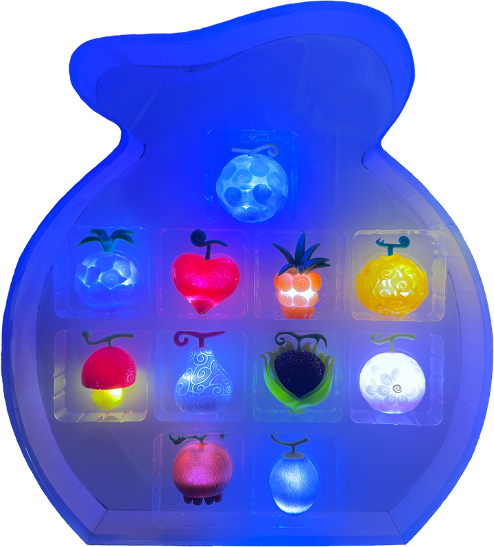 2025 SDCC Exclusive Toei Animation “One Piece” Devil Fruit 11‑Pack Light‑Up Squishy Figures