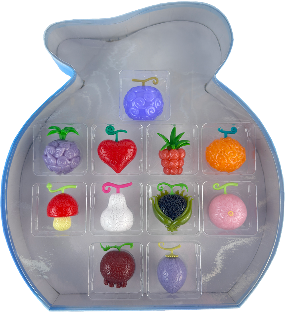 2025 SDCC Exclusive Toei Animation “One Piece” Devil Fruit 11‑Pack Light‑Up Squishy Figures