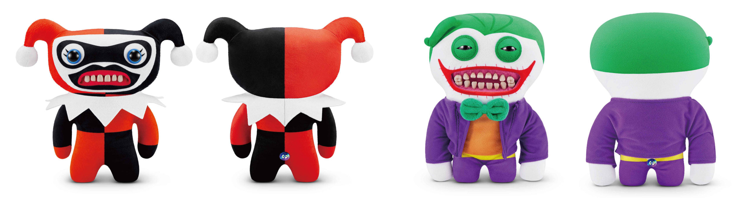 2025 SDCC Exclusive Fuggler X D.C. Comics Joker & Harley Quinn 2-Pack Plushie Set
