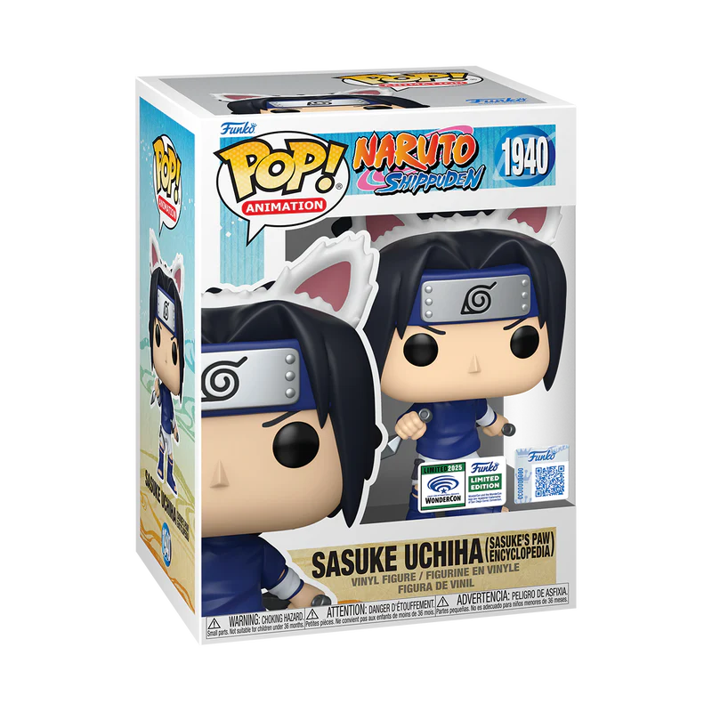 Funko Pop! Sasuke Uchia (Sasuke's paw encyclopedia) 1940 WonderCon Exclusive