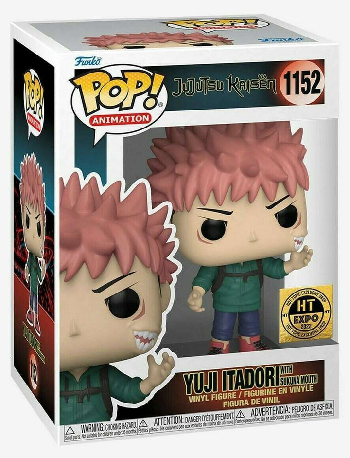 FUNKO POP! YUJI ITADORI WITH SUKUNA MOUTH 1152 HT EXPO