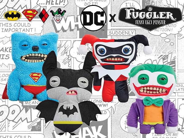2025 SDCC Exclusive Fuggler X D.C. Comics Joker & Harley Quinn 2-Pack Plushie Set