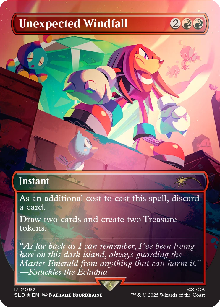 Secret Lair x Sonic: Chasing Adventure Rainbow Foil Edition