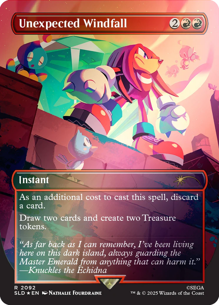 Secret Lair x Sonic: Chasing Adventure Rainbow Foil Edition