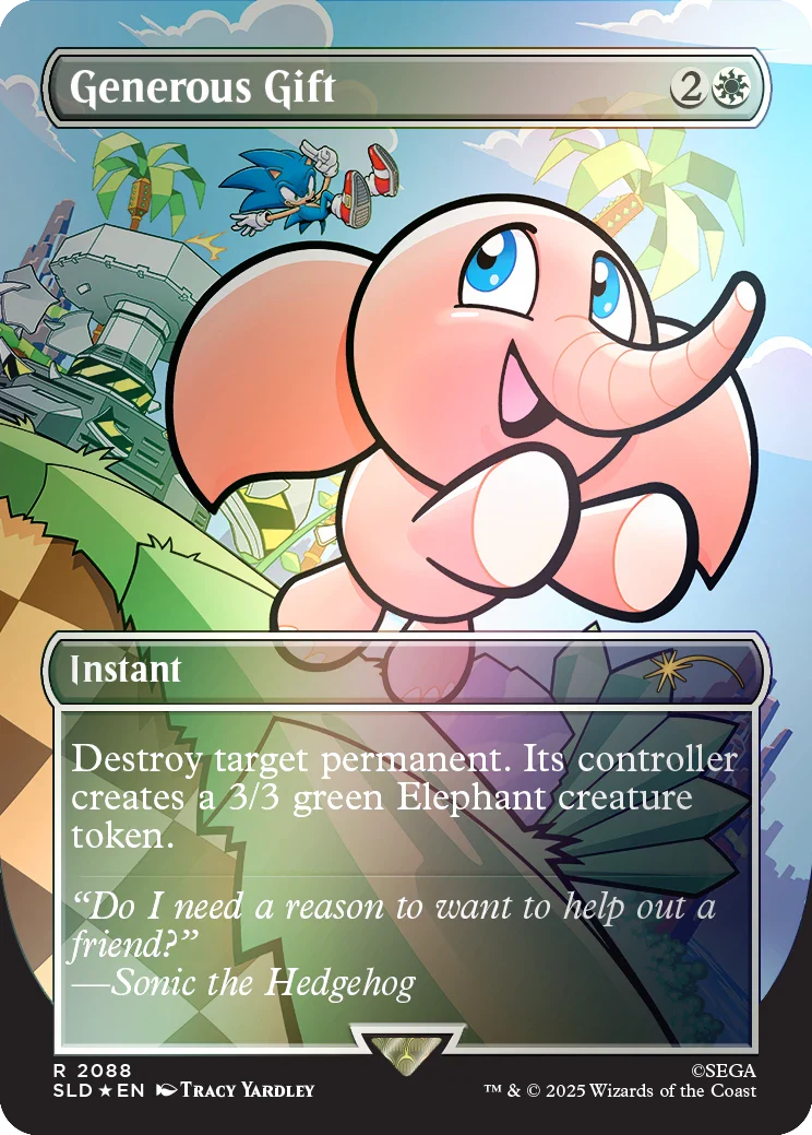 Secret Lair x Sonic: Chasing Adventure Rainbow Foil Edition