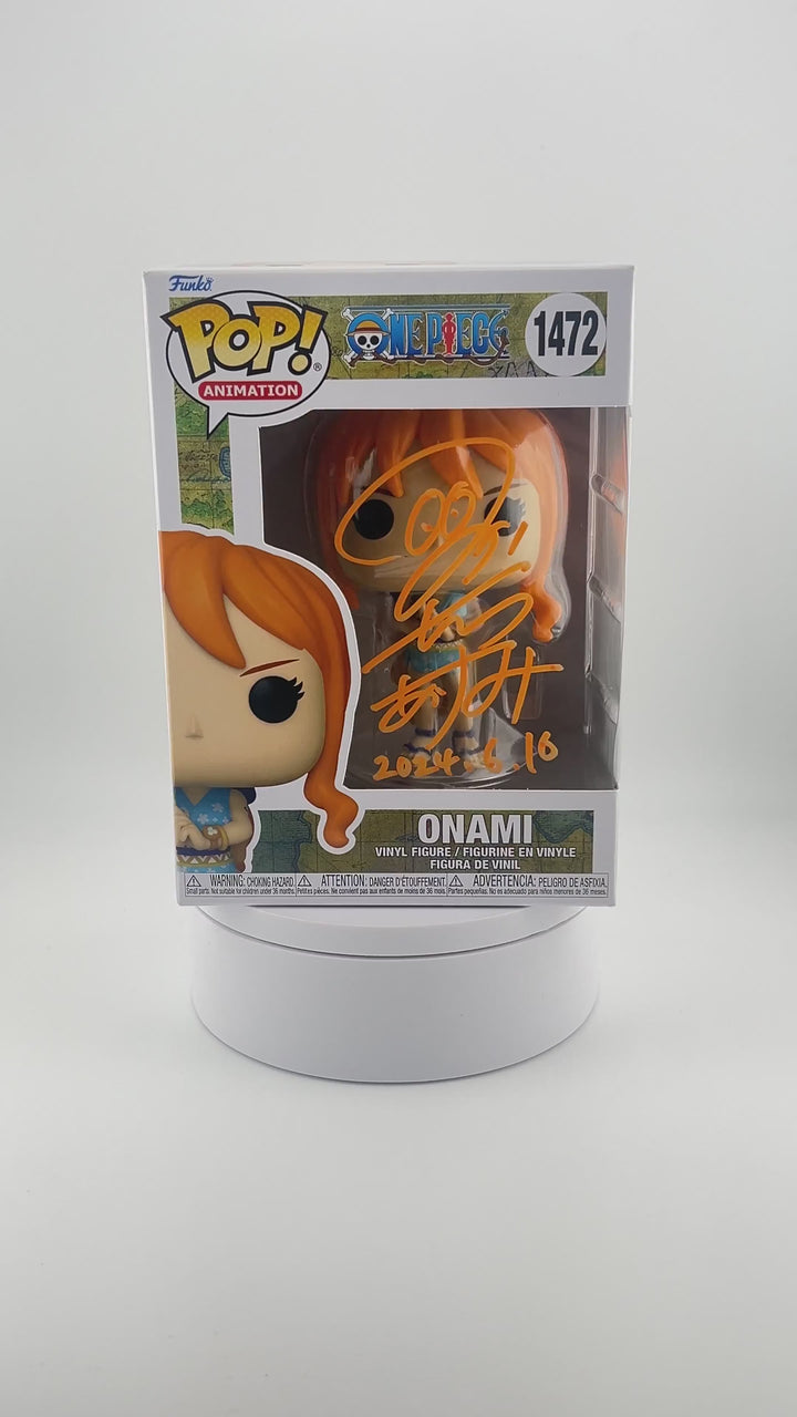 Funko Pop! One Piece - Onami #1472 Autographed by JVA Akemi Okamura with SWAU Authentication